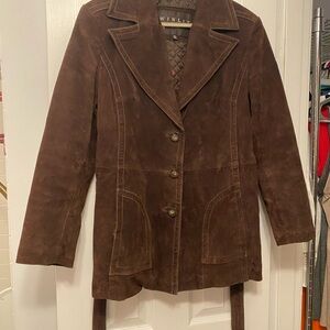 NWOT Winlit Chocolate Brown Suede Leather Jacket